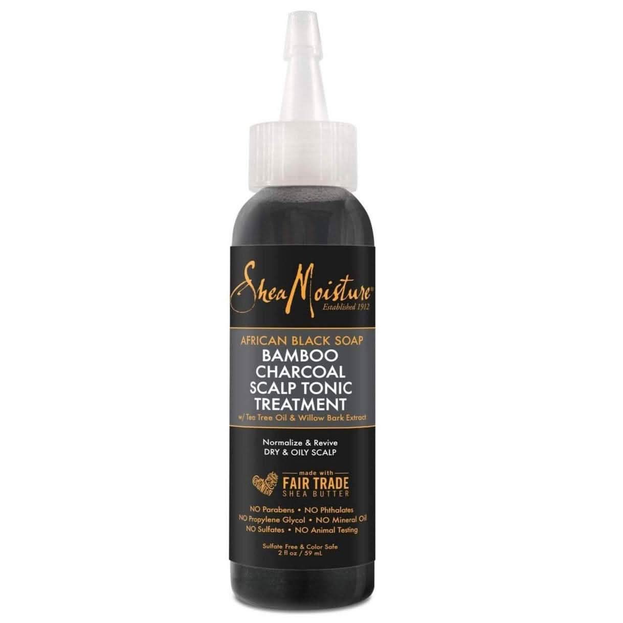 Shea Moisture African Black Soap Bamboo Charcoal Scalp Tonic Treatment 59ml-Scalp Tonic-Beauty and hair supply