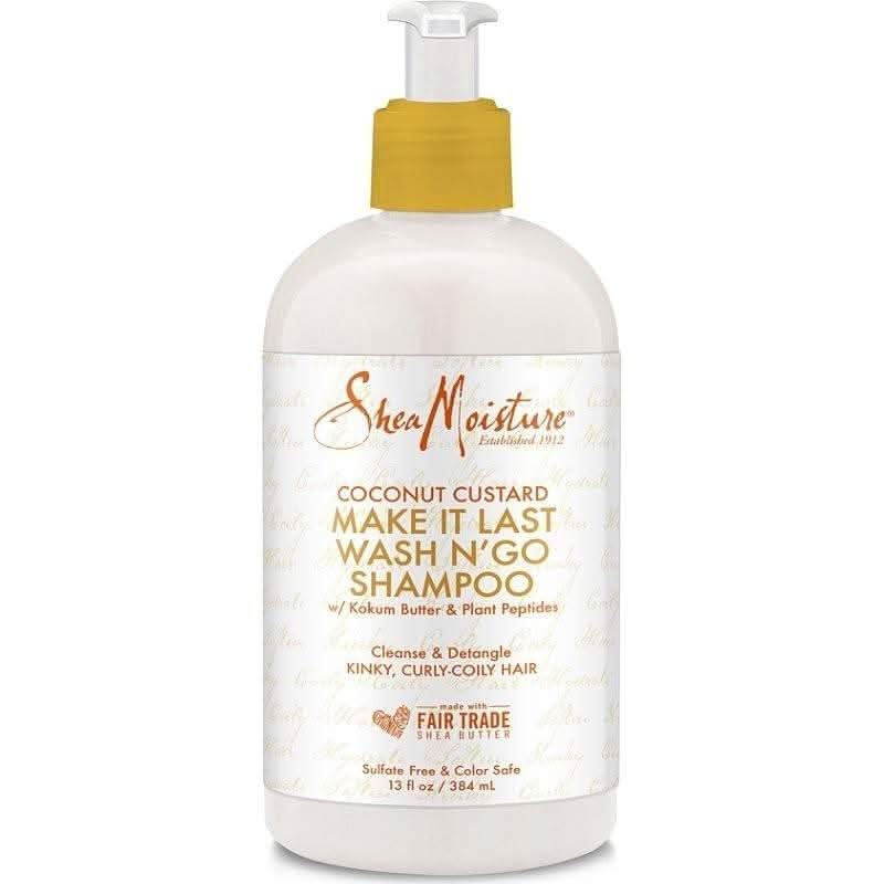 Shea Moisture Coconut Custard Make It Last Wash N´ Go Shampoo 384ml-Gentle Shampoo-Beauty and hair supply
