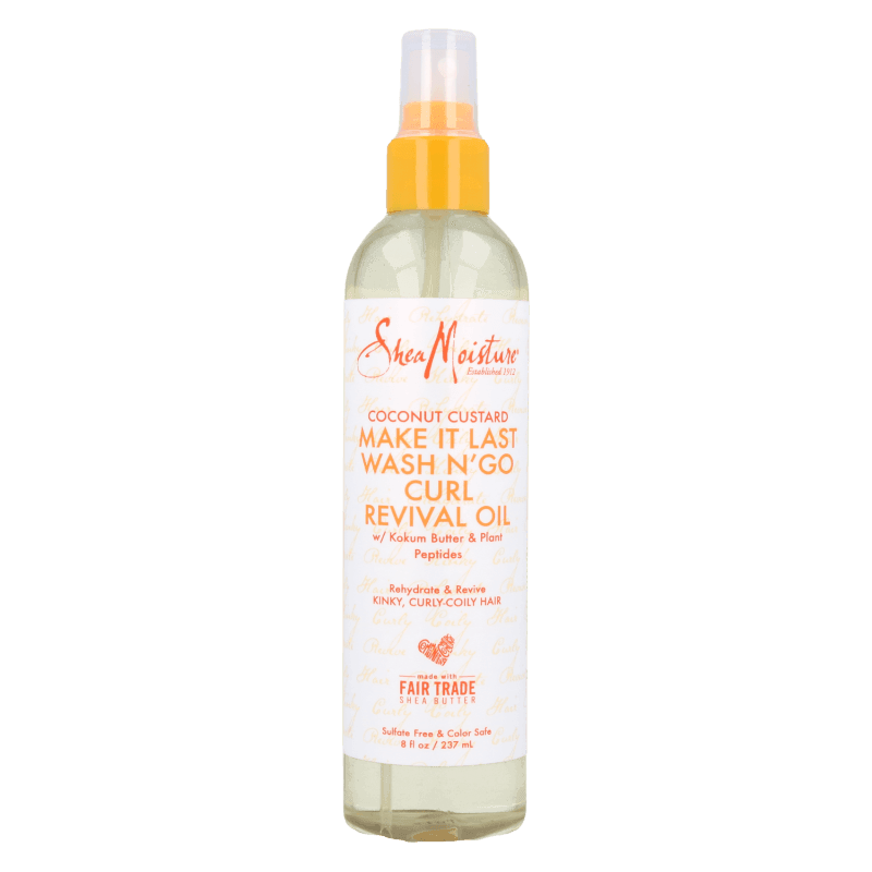 Shea Moisture Coconut Custard Wash &amp; Go Curl Revival Oil 237ml-Volumizing Spray-Beauty and hair supply