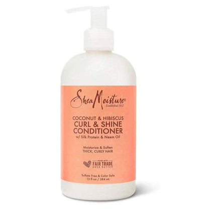 Shea Moisture Coconut &amp; Hibiscus Curl &amp; Shine Conditioner 384ml-Moisturizing Conditioner-Beauty and hair supply