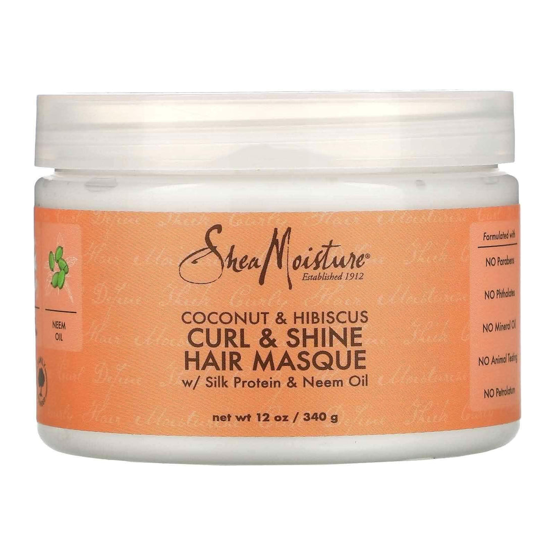 Shea Moisture Coconut &amp; Hibiscus Curl &amp; Shine Hair Mask 340g-Hair Mask-Beauty and hair supply