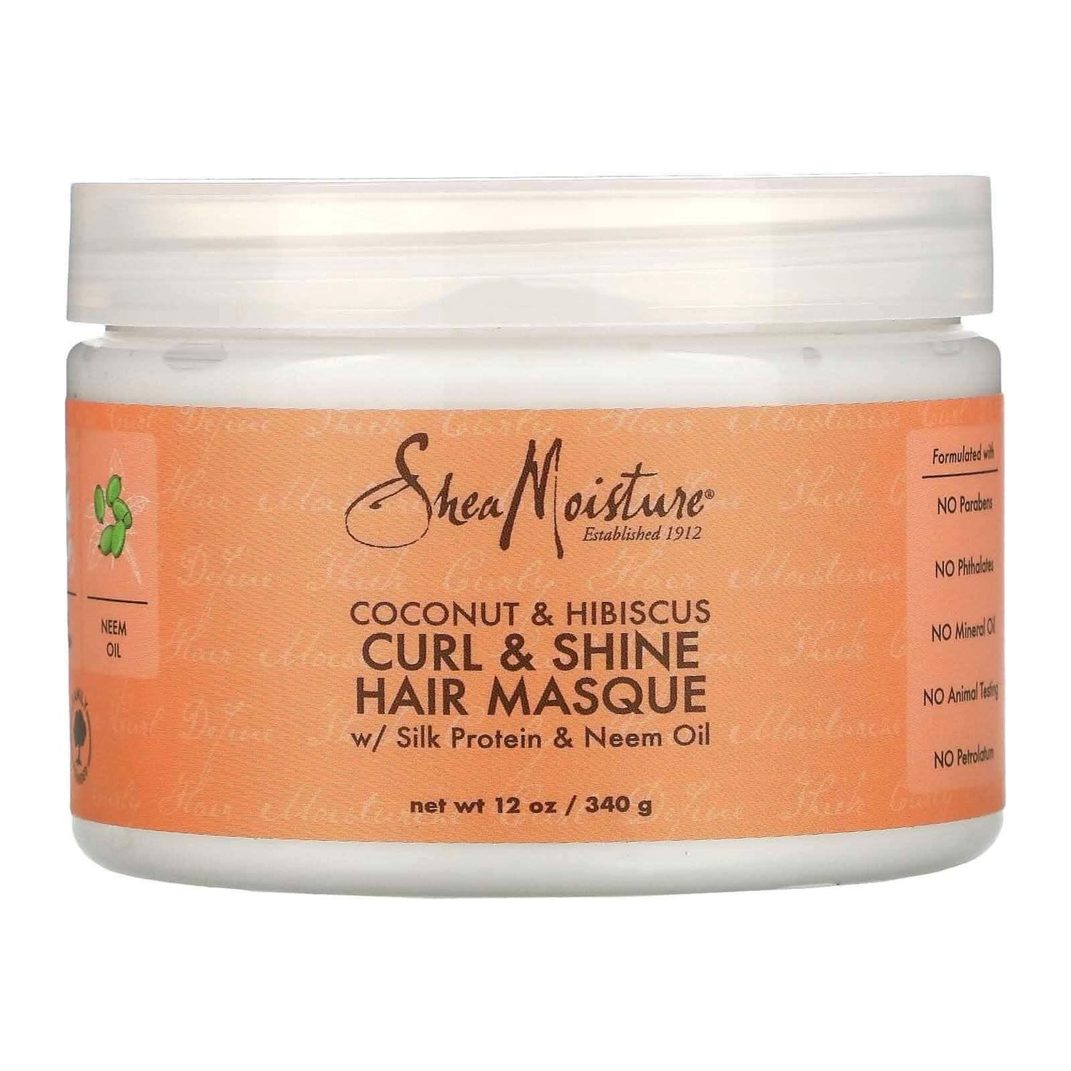 Shea Moisture Coconut &amp; Hibiscus Curl &amp; Shine Hair Mask 340g-Hair Mask-Beauty and hair supply