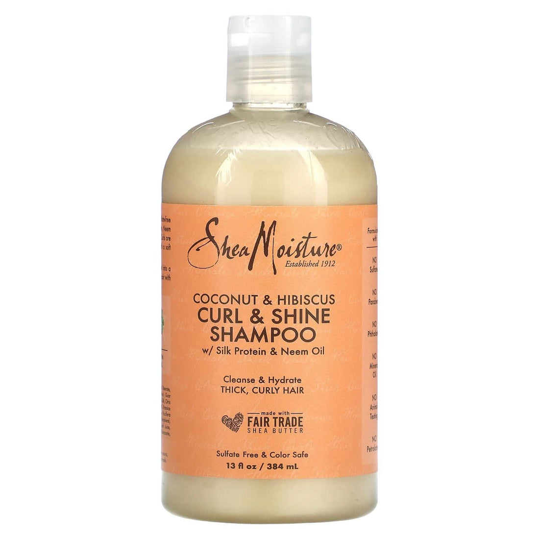 Shea Moisture Coconut &amp; Hibiscus Curl &amp; Shine Shampoo-Gentle Shampoo-Beauty and hair supply