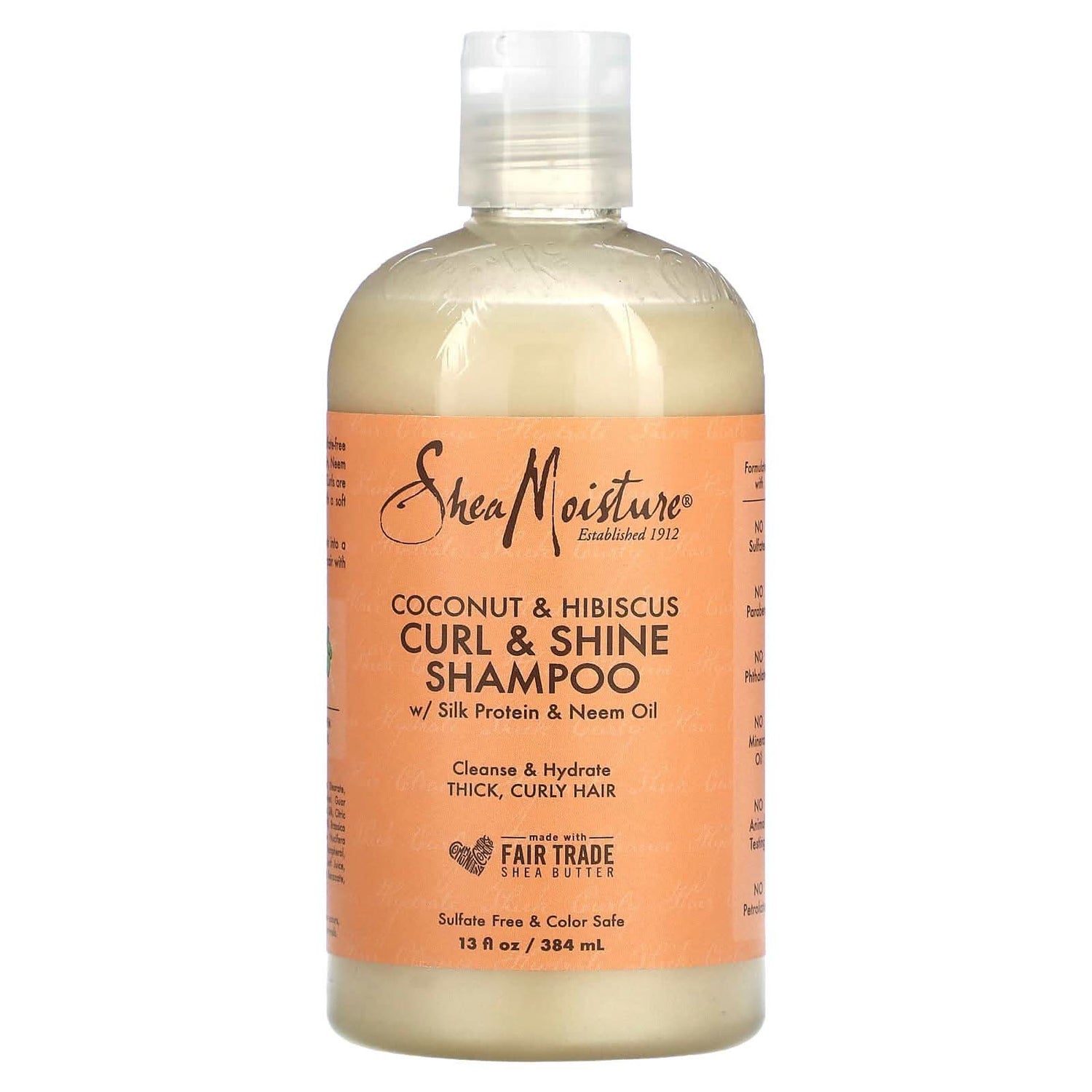 Shea Moisture Coconut &amp; Hibiscus Curl &amp; Shine Shampoo-Gentle Shampoo-Beauty and hair supply