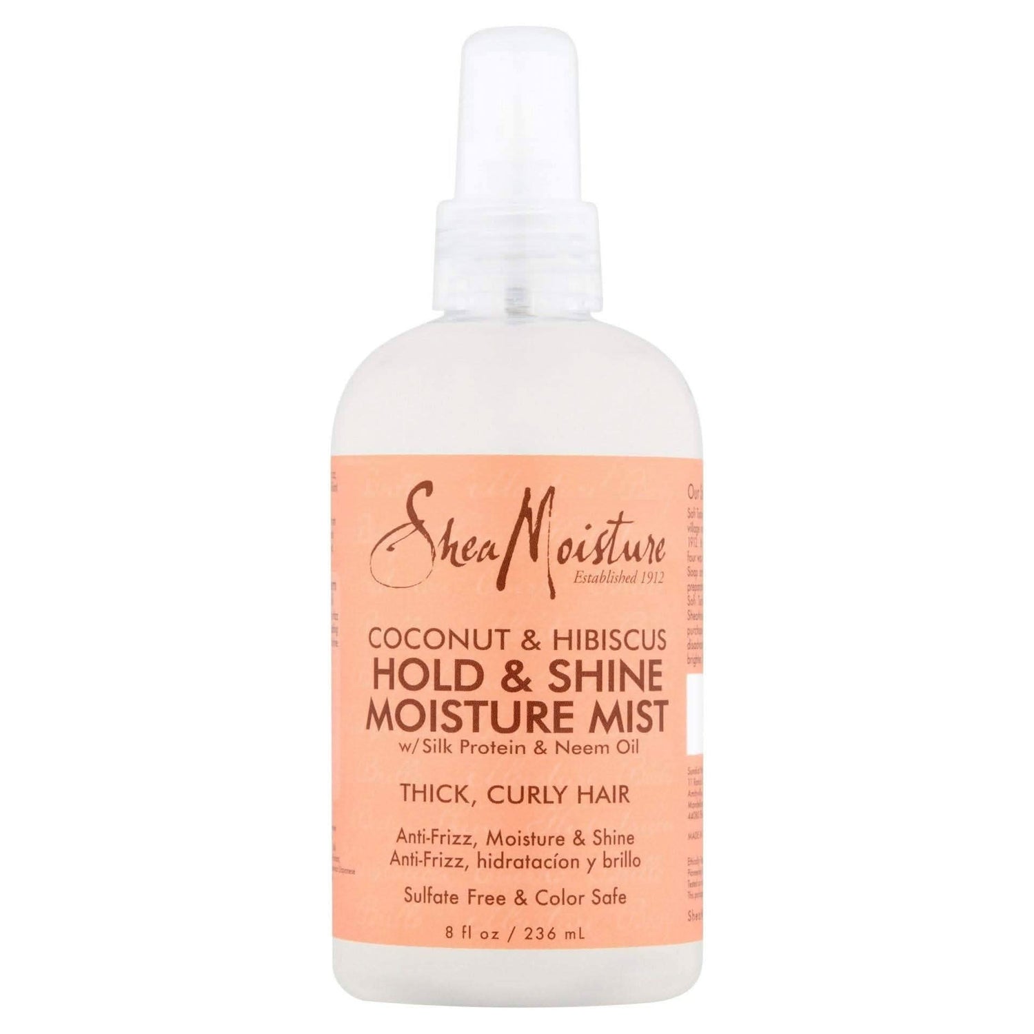 Shea Moisture Coconut &amp; Hibiscus Hold &amp; Shine Moisture Mist 236ml-Anti-Frizz Spray-Beauty and hair supply