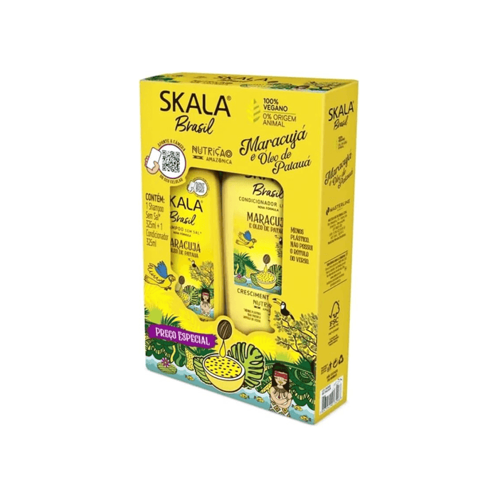 Skala Brasil Kit Maracuja E Oleo de Pataua Shampoo + Conditioner 650ml - Beauty and Hair Supply