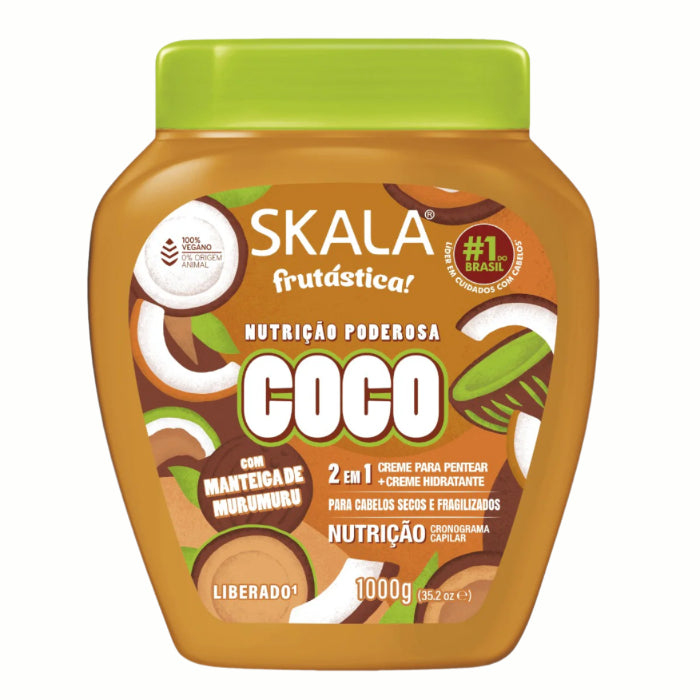 Skala Frutástica Nutrição Poderosa Coco Treatment Cream – 1000ml - Beauty and Hair Supply