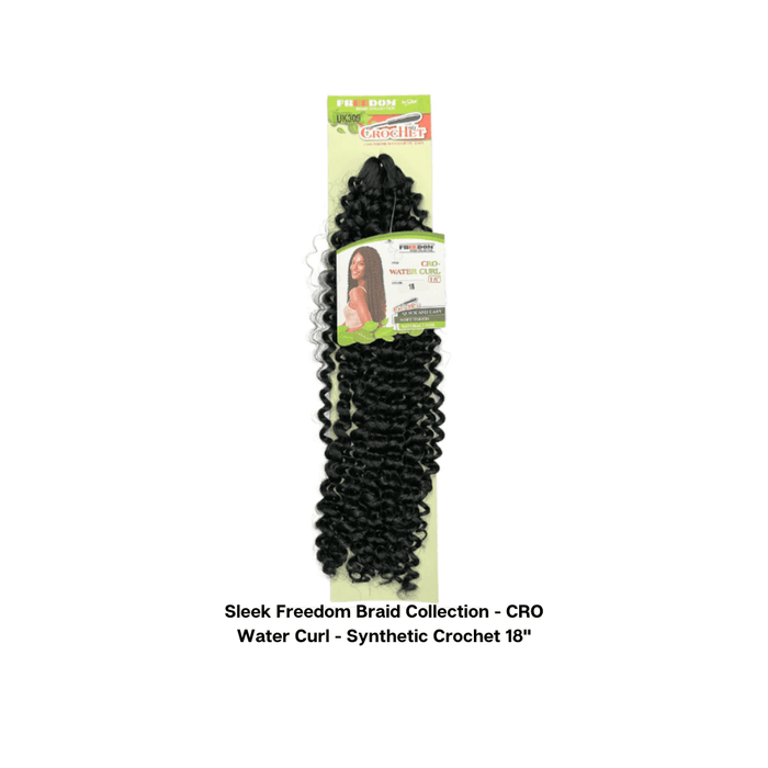 Sleek Freedom Braid Collection - CRO Water Curl - Synthetic Crochet 18'' - Beauty and Hair Supply