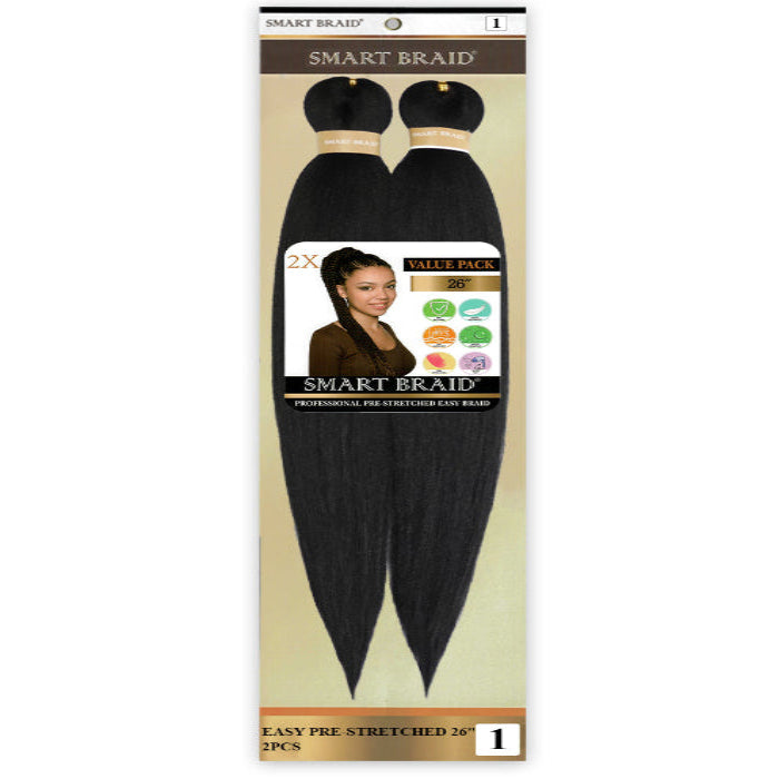 Smart Braid 2X Pre Stretched 26 inches - Beauty and Hair Supply
