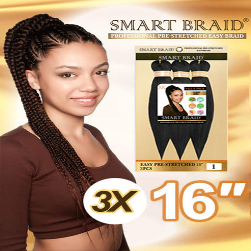 Smart Braid 3X Pre-Stretched 16 inches - Beauty and Hair Supply