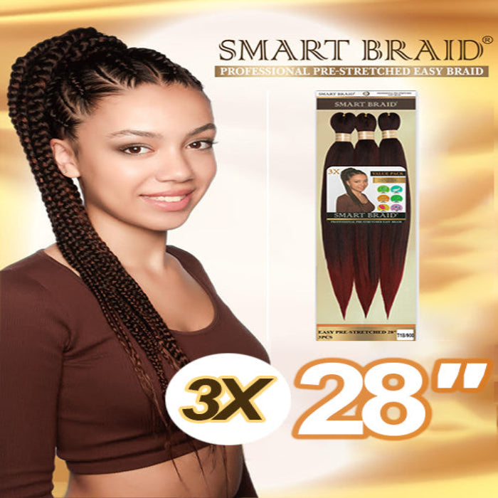 Smart Braid 3X Pre Stretched 28 inches - Beauty and Hair Supply