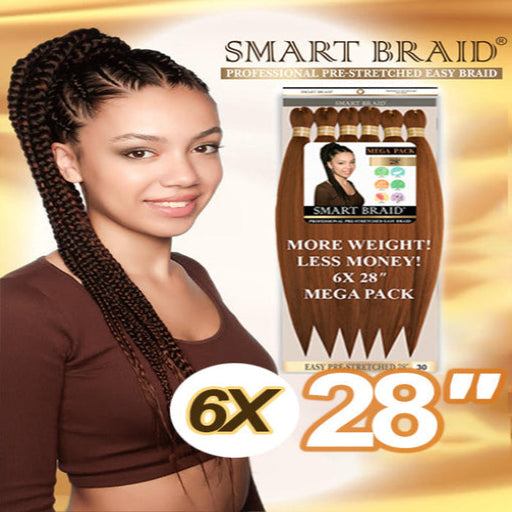 Smart Braid 6X pre stretched 28 inch - Beauty and Hair Supply