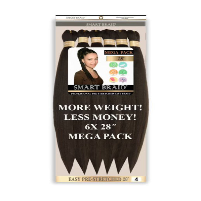 Smart Braid 6X pre stretched 28 inch - Beauty and Hair Supply