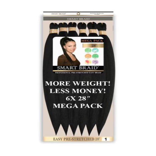 Smart Braid 6X pre stretched 28 inch - Beauty and Hair Supply