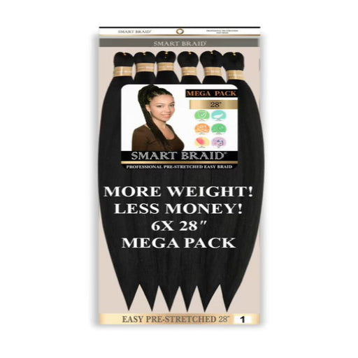 Smart Braid 6X pre stretched 28 inch - Beauty and Hair Supply