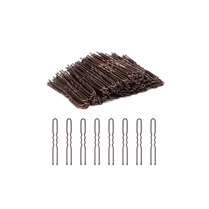 Ster Style Hair Pins MM80 Brown 24Pcs - Beauty and Hair Supply