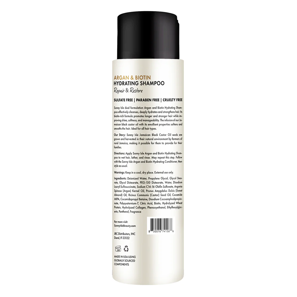 Sunny Isle Argan &amp; Biotin Hydrating Shampoo 298ml-All-Beauty and hair supply
