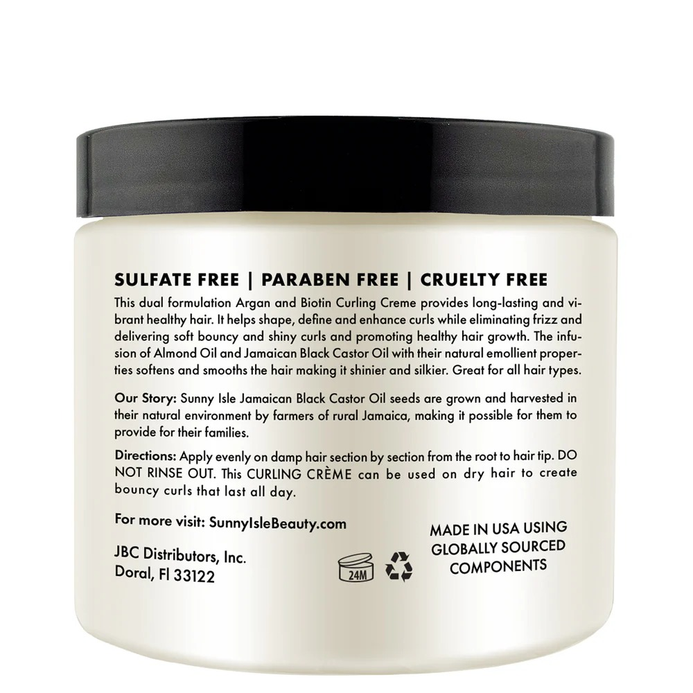 Sunny Isle Argan &amp; Biotin Nourishing Hydrating Curling Creme 473ml-All-Beauty and hair supply