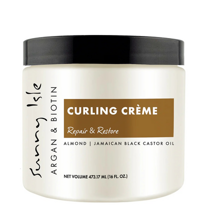 Sunny Isle Argan &amp; Biotin Nourishing Hydrating Curling Creme 473ml-All-Beauty and hair supply