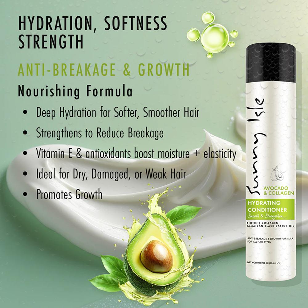 Sunny Isle Avocado &amp; Collagen Hydrating Conditioner-All-Beauty and hair supply
