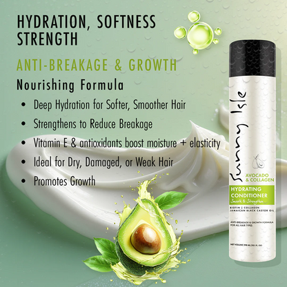 Sunny Isle Avocado &amp; Collagen Hydrating Conditioner-All-Beauty and hair supply