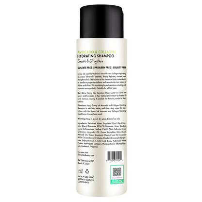 Sunny Isle Avocado &amp; Collagen Hydrating Shampoo 355.84ml-All-Beauty and hair supply