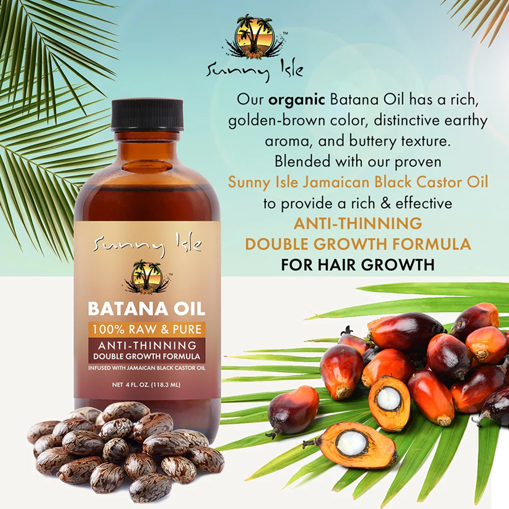 Sunny Isle Batana Oil Infused with Jamaican Black Castor Oil 4oz-All-Beauty and hair supply