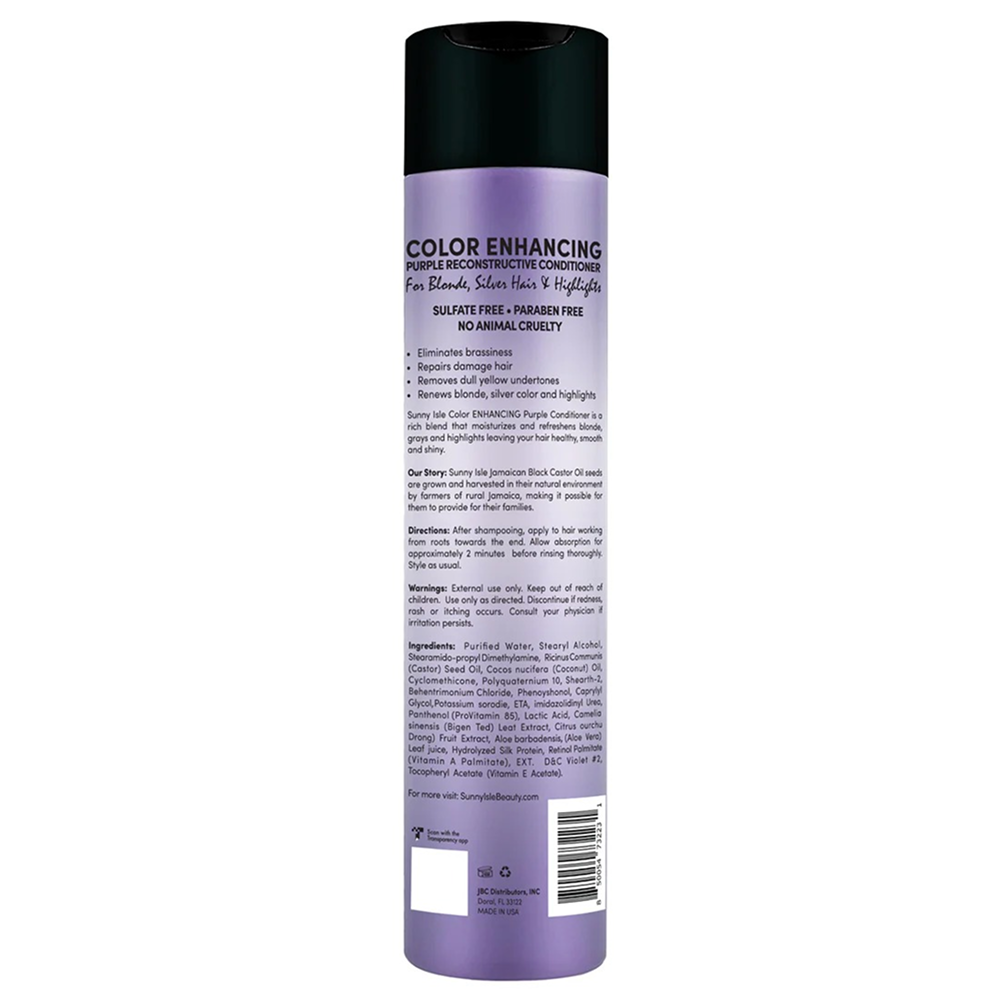 Sunny Isle Color-Enhancing Purple Reconstructive Conditioner 10.1oz-All-Beauty and hair supply