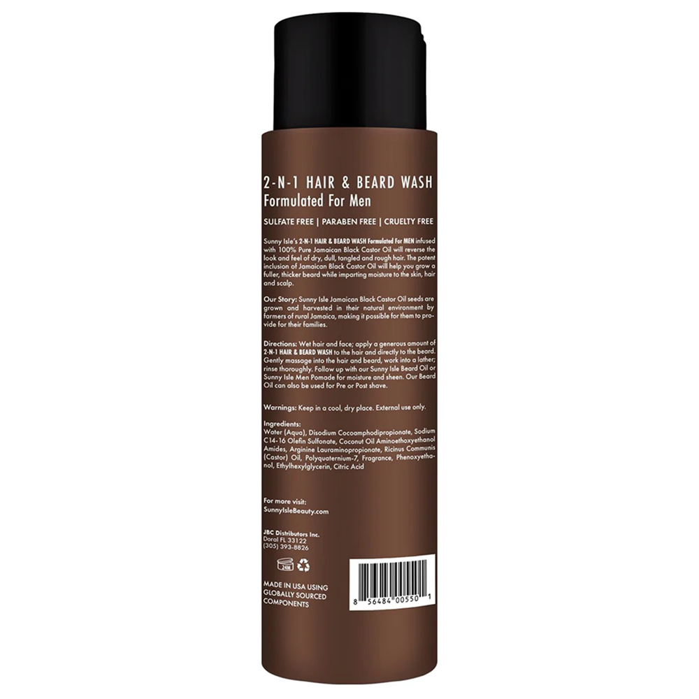 Sunny Isle Jamaican Black Castor Oil Hair and Beard Wash 354ml-All-Beauty and hair supply