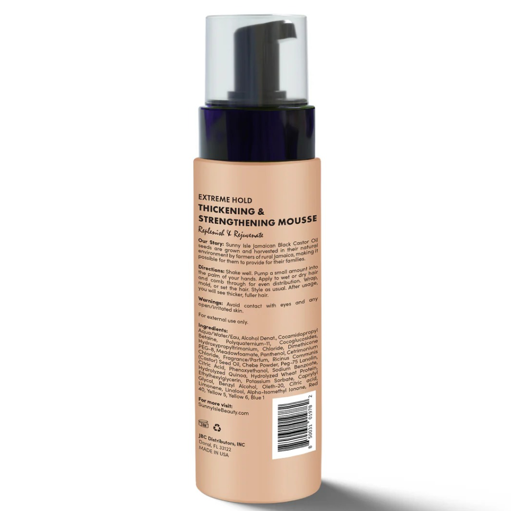 Sunny Isle Pure Chebe Extreme Hold Thickening &amp; Strengthening Mousse 236ml-All-Beauty and hair supply