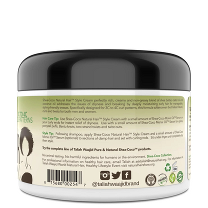 Taliah Waajid Shea Coco Natural Hair Style Cream 8oz-All-Beauty and hair supply