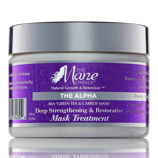 The Alpha Green Tea & Carrot Deep Strengthening & Restorative Treatment Mask The Mane Choice 354ml - Beauty and Hair Supply