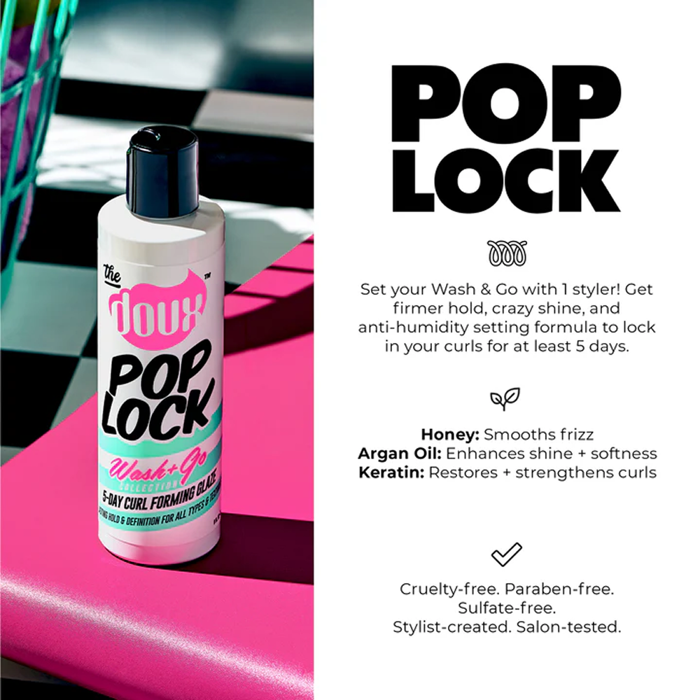 The Doux Pop Lock Wash+Go 5-Day Curl Forming Glaze 236ml-Gel-Beauty and hair supply