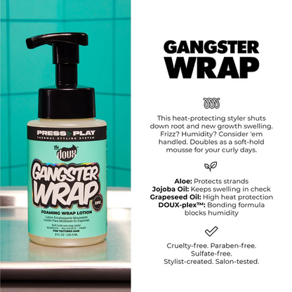The Doux Press Play Gangster Wrap Foam Wrap Lotion 8oz-All-Beauty and hair supply