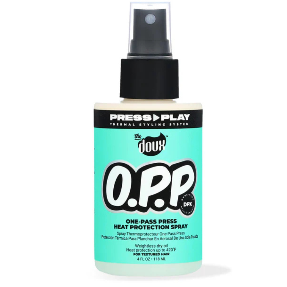 The Doux Press Play O.P.P. One Pass Heat Protectant Spray 118ml-Heat Potector-Beauty and hair supply