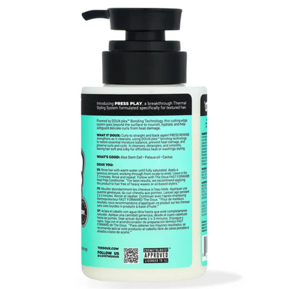 The Doux Press Play Rewind Curl Reversion Shampoo 236ml-Gentle Shampoo-Beauty and hair supply