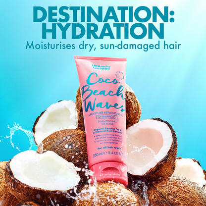 Umberto Giannini Coco Beach Waves Moisture Replenishing Shampoo 250ml-Moisturizing Shampoo-Beauty and hair supply