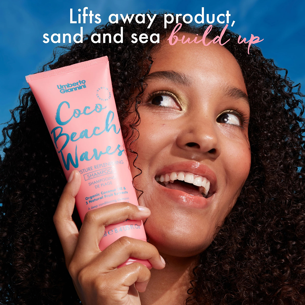 Umberto Giannini Coco Beach Waves Moisture Replenishing Shampoo 250ml-Moisturizing Shampoo-Beauty and hair supply