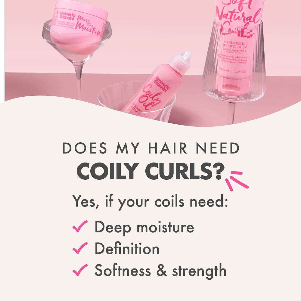 Umberto Giannini Coily Oil Nourishing &amp; Defining Oil 100ml-Hair Oil-Beauty and hair supply