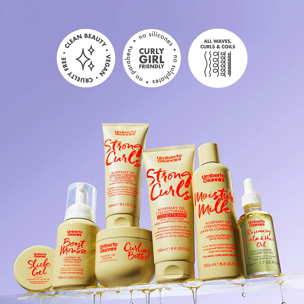Umberto Giannini Strong Curls Rosemary Oil Conditioner 250ml-Moisturizing Conditioner-Beauty and hair supply