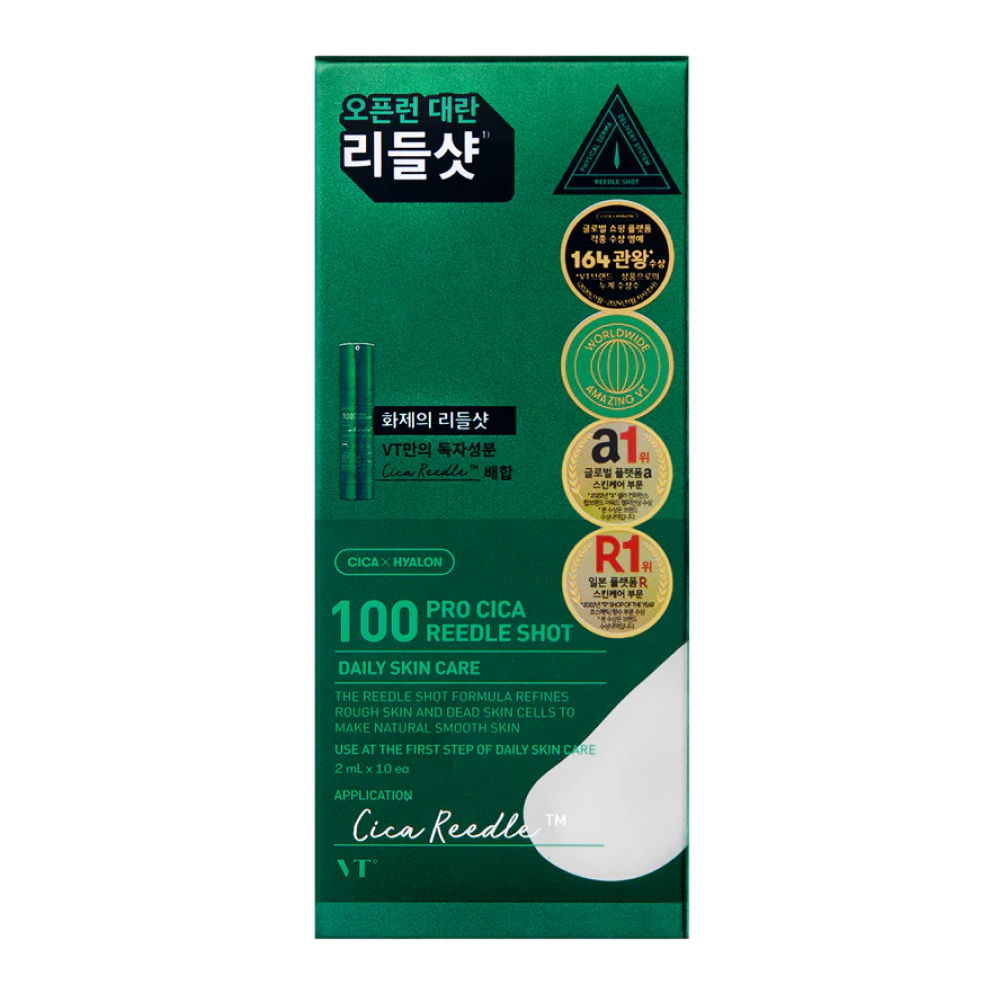 Vt Cosmetics 100 Pro Cica Reedle Shot 2ml X 10 Pieces-Dermatological Serum-Beauty and hair supply