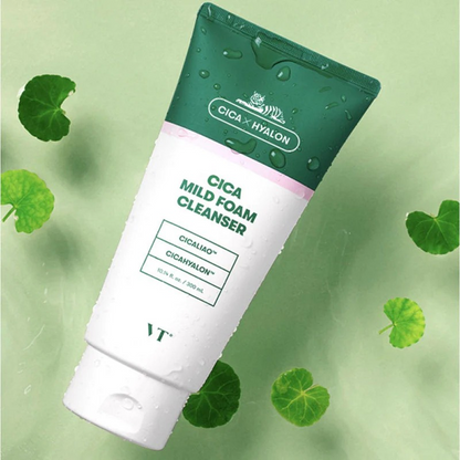Vt Cosmetics Cica Mild Foam Cleanser - 300ml-Gel Cleanser-Beauty and hair supply
