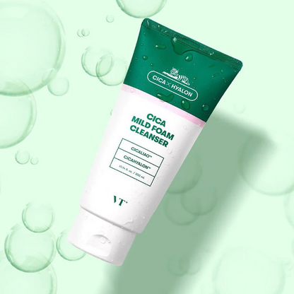 Vt Cosmetics Cica Mild Foam Cleanser - 300ml-Gel Cleanser-Beauty and hair supply