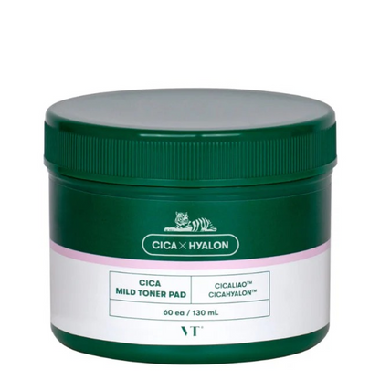 Vt Cosmetics Cica Mild Toner Pad 60pcs-Exfoliating Pads-Beauty and hair supply