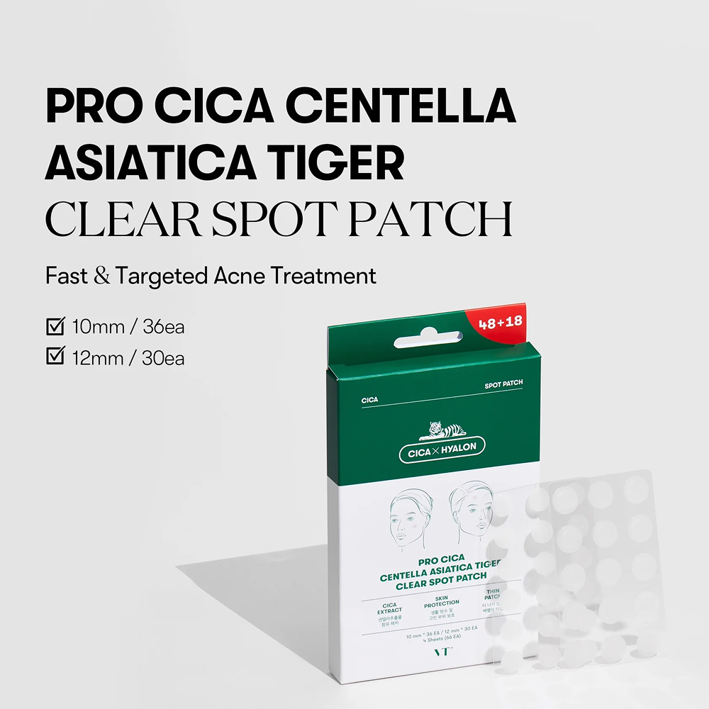 Vt Cosmetics Cica Spot Patch Patches For Pimples - 48 Pieces-Pimple Patch-Beauty and hair supply