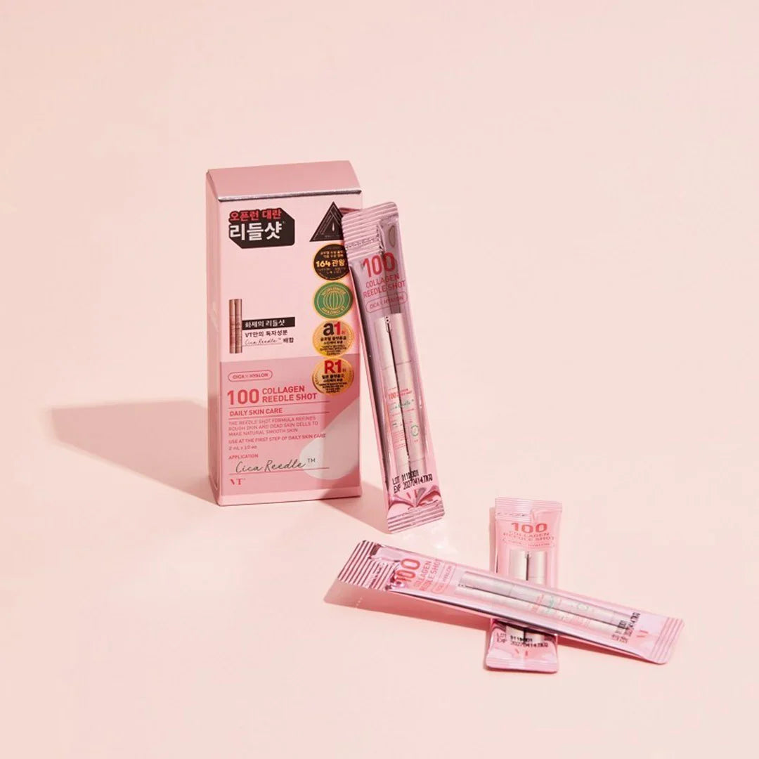 Vt Cosmetics Collagen Reedle Shot 100 | 2ml X 10 Pieces-Dermatological Serum-Beauty and hair supply