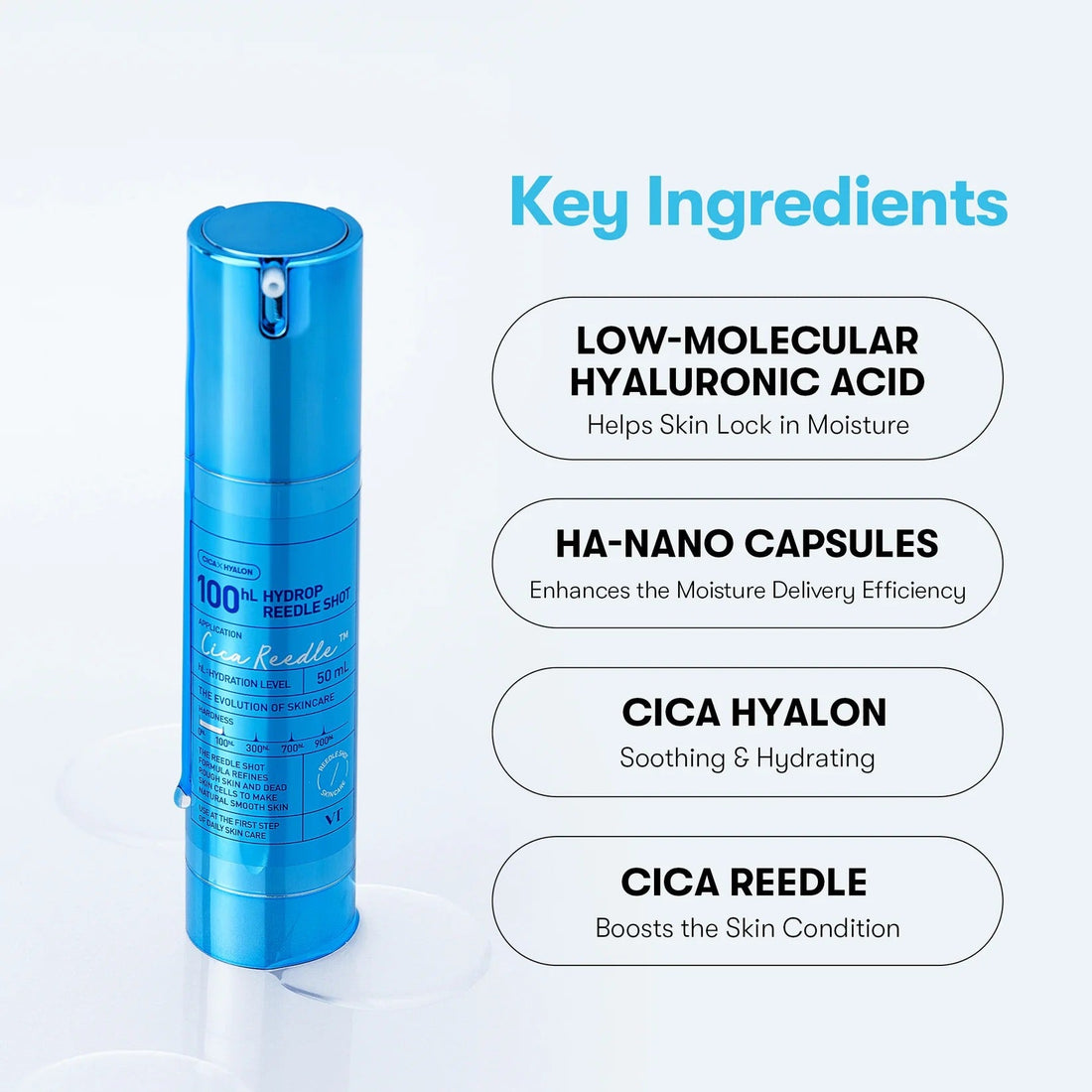 Vt Cosmetics Hydrop Reedle Shot 100ml-Hyaluronic Serum-Beauty and hair supply