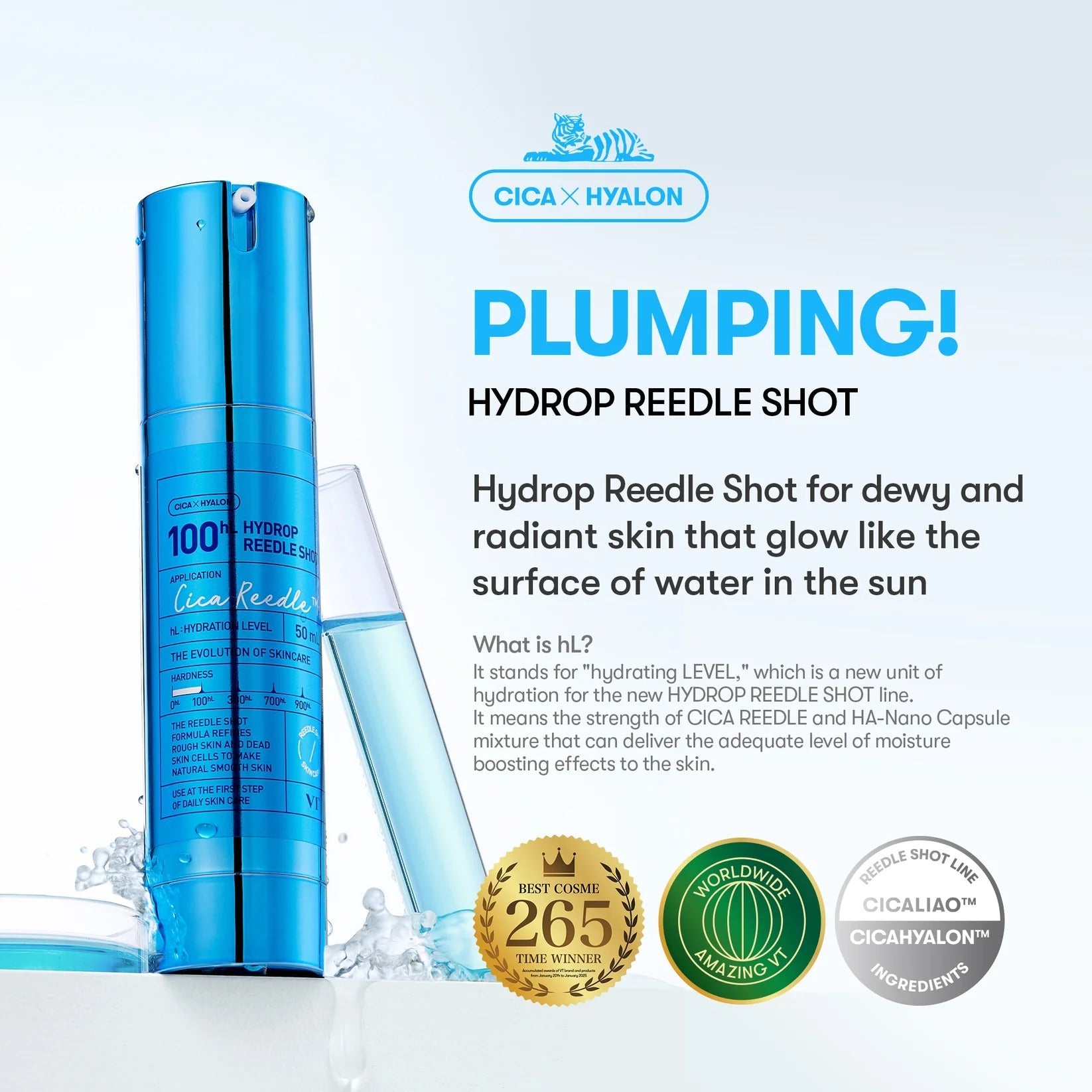 Vt Cosmetics Hydrop Reedle Shot 100ml-Hyaluronic Serum-Beauty and hair supply