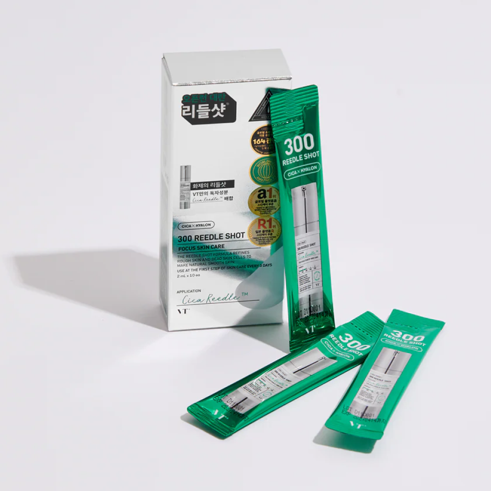Vt Cosmetics Reedle Shot 300 Microneedle Face Booster 10 x 2ml-Dermatological Serum-Beauty and hair supply