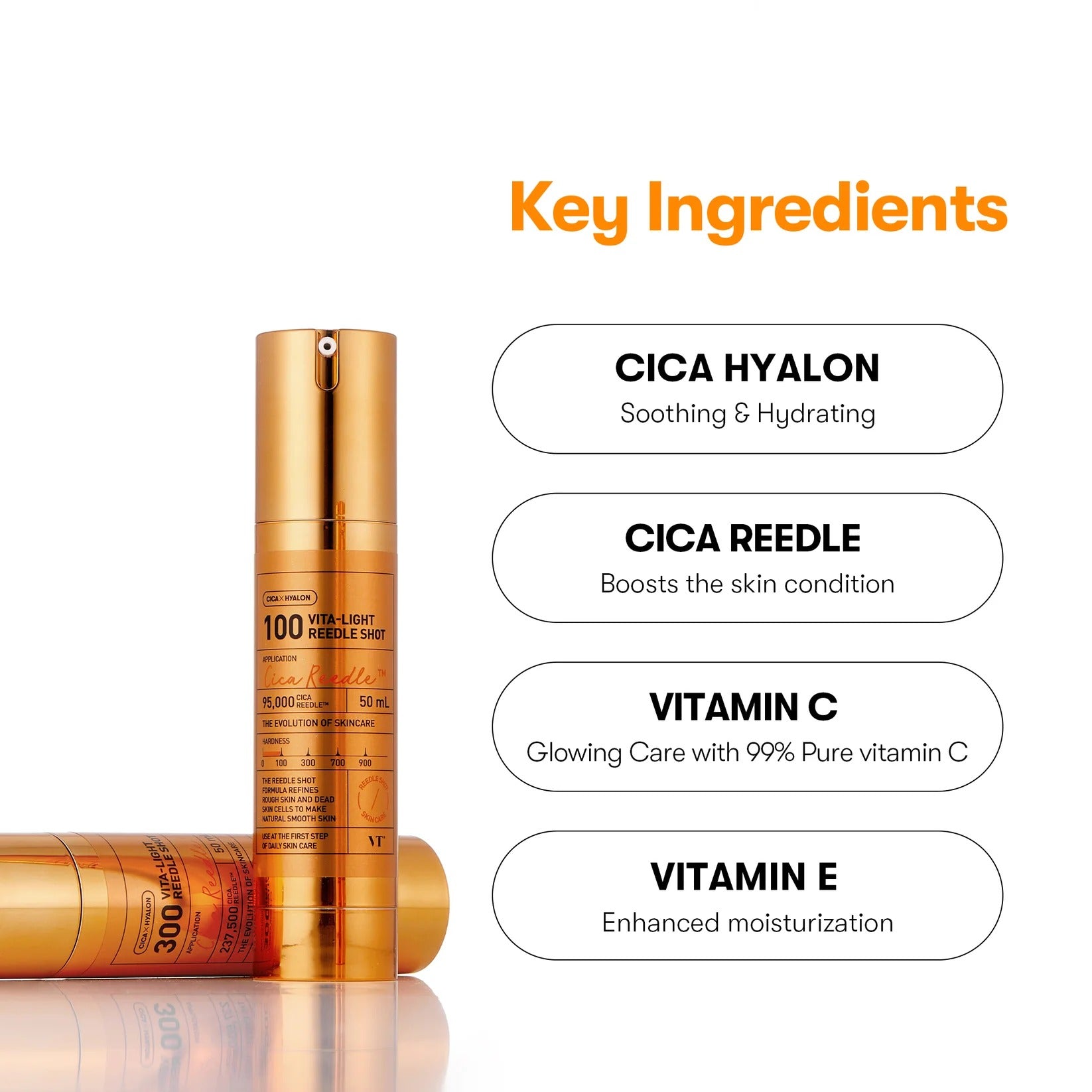 Vt Cosmetics Vita-Light Reedle Shot 100ml-Vitamin C Serum-Beauty and hair supply